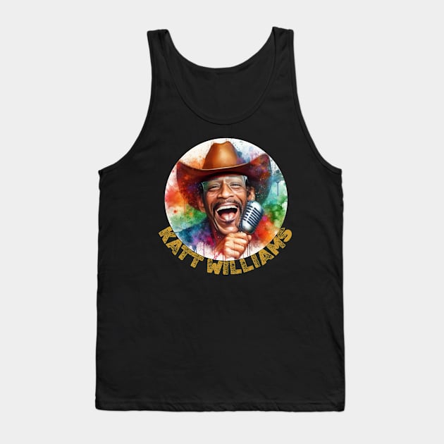 KATT WILLIAMS IN WATERCOLOR PAINTING Tank Top by MufaArtsDesigns